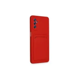Newface Samsung Galaxy A14 4G Kılıf Kelvin Kartvizitli Silikon - Kırmızı