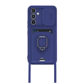 Newface Samsung Galaxy A26 Kılıf Zuma Kartvizitli Yüzüklü Silikon - Lacivert