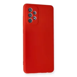 Newface Samsung Galaxy A72 Kılıf Nano Içi Kadife Silikon - Kırmızı