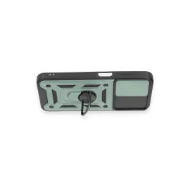 Newface Samsung Galaxy M14 5G Kılıf Pars Lens Yüzüklü Silikon - Yeşil