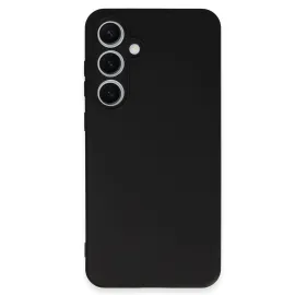 Newface Samsung Galaxy S24 Fe Kılıf Nano Içi Kadife Silikon - Siyah