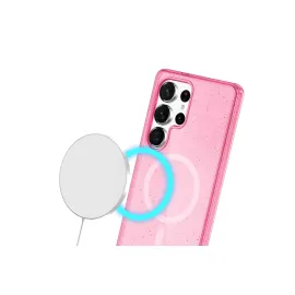 Newface Samsung Galaxy S24 Ultra Kılıf Glow Magsafe Kapak - Pembe