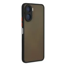 Newface Vivo Y16 Kılıf Montreal Silikon Kapak - Siyah