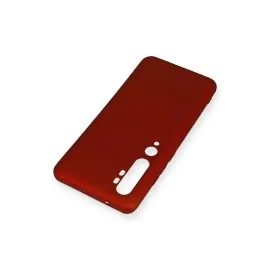 Newface Xiaomi Mi Note 10 Kılıf Premium Rubber Silikon - Bordo