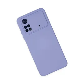 Newface Xiaomi Poco M4 Pro 4G Kılıf Nano Içi Kadife Silikon - Lila