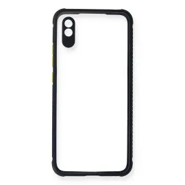 Newface Xiaomi Redmi 9A Kılıf Miami Şeffaf Silikon - Lacivert