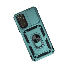 Newface Xiaomi Redmi Note 11 Kılıf Pars Lens Yüzüklü Silikon - Yeşil