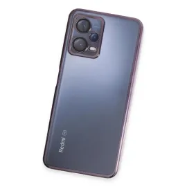 Newface Xiaomi Redmi Note 12 5G Kılıf Razer Lensli Silikon - Mor