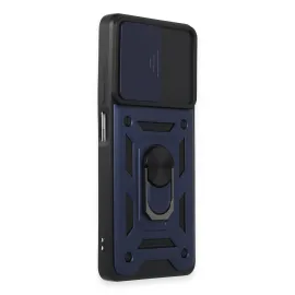 Newface Xiaomi Redmi Note 12 Pro 5G Kılıf Pars Lens Yüzüklü Silikon - Lacivert