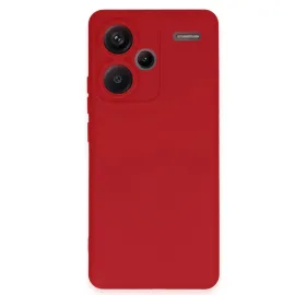 Newface Xiaomi Redmi Note 13 Pro Plus Kılıf Nano Içi Kadife Silikon - Kırmızı
