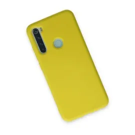 Newface Xiaomi Redmi Note 8 Kılıf Nano Içi Kadife Silikon - Sarı