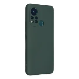 Newface İnfinix Hot 11S Kılıf Nano Içi Kadife Silikon - Koyu Yeşil