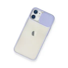 Newface Iphone 11 Kılıf Palm Buzlu Kamera Sürgülü Silikon - Lila