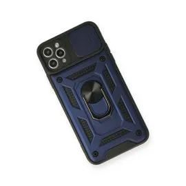 Newface Iphone 11 Pro Max Kılıf Pars Lens Yüzüklü Silikon - Lacivert