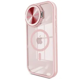 Newface Iphone 15 Pro Max Kılıf Teleskop Lens Magsafe Silikon Kapak - Pembe