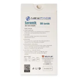 Newface iPhone 6 Plus 3D Antistatik Seramik Nano Ekran Koruyucu - Beyaz