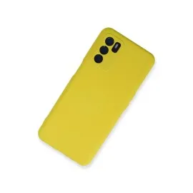 Newface Oppo A16 Kılıf Nano Içi Kadife Silikon - Sarı