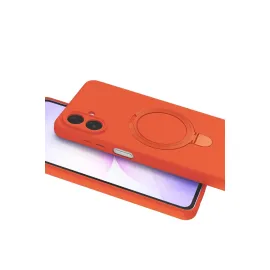 Newface Samsung Galaxy A07 4G Regal Magsafe Standlı Kapak - Turuncu