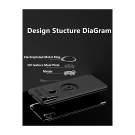 Newface Samsung Galaxy A11 Kılıf Range Yüzüklü Silikon - Kırmızı