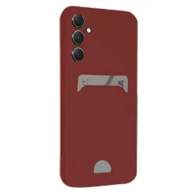 Newface Samsung Galaxy A16 5G Kılıf Kelvin Kartvizitli Silikon - Bordo