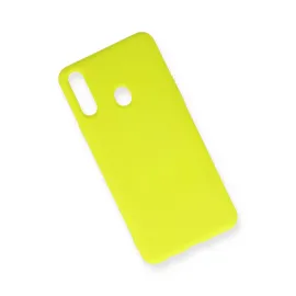 Newface Samsung Galaxy A20S Kılıf Nano Içi Kadife Silikon - Sarı