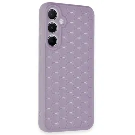 Newface Samsung Galaxy A25 5G Kılıf Petek Silikon Kapak - Lila
