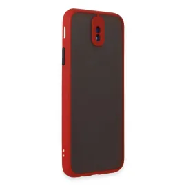 Newface Samsung Galaxy J7 Pro / J730 Kılıf Montreal Silikon Kapak - Kırmızı