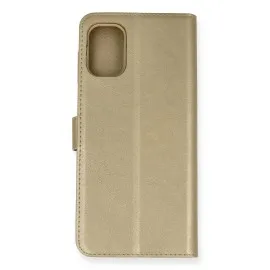 Newface Samsung Galaxy M51 Trend S Plus Kapaklı Kılıf - Gold