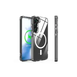 Newface Samsung Galaxy S23 Kılıf Magneticsafe Şeffaf Silikon - Şeffaf