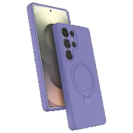 Newface Samsung Galaxy S23 Ultra Regal Magsafe Standlı Kapak - Lila