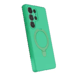Newface Samsung Galaxy S24 Ultra Regal Magsafe Standlı Kapak - Yeşil