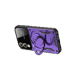 Newface Samsung Galaxy S25 Fe Kılıf Joy Lens Standlı Kapak - Mor