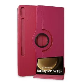 Newface Samsung Galaxy X610 Tab S9 Fe Plus 12.4 Kılıf 360 Tablet Deri Kılıf - Pembe