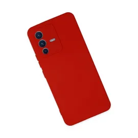 Newface Vivo V23 5G Kılıf Nano Içi Kadife Silikon - Kırmızı