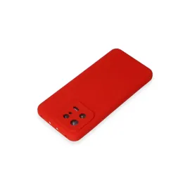 Newface Xiaomi Mi 13 Kılıf Nano Içi Kadife Silikon - Kırmızı