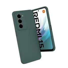 Newface Xiaomi Redmi 15 4G Auto Focus Karbon Kapak - Koyu Yeşil