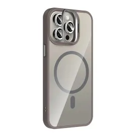 Joko Apple Iphone 15 Pro Max Remim Lensli Magsafe Standlı Kapak - Titan Gri