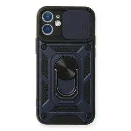 Newface Iphone 11 Kılıf Pars Lens Yüzüklü Silikon - Lacivert