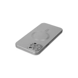 Newface Iphone 12 Pro Max Kılıf Moshi Lens Magneticsafe Silikon - Gümüş