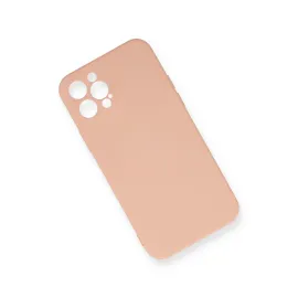 Newface Iphone 12 Pro Max Kılıf Nano Içi Kadife Silikon - Pudra