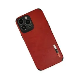 Newface Iphone 13 Pro Max Kılıf Loop Deri Silikon - Kırmızı