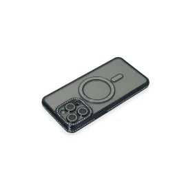 Newface Iphone 14 Pro Kılıf Joke Simli Magneticsafe Kılıf - Lacivert