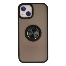 Newface Iphone 15 Kılıf Montreal Yüzüklü Silikon Kapak - Siyah