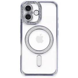 Newface Iphone 16 Plus Kılıf Joke Simli Magneticsafe Kılıf - Mavi