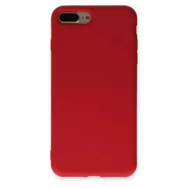 Newface Iphone 7 Plus Kılıf Nano Içi Kadife Silikon - Kırmızı