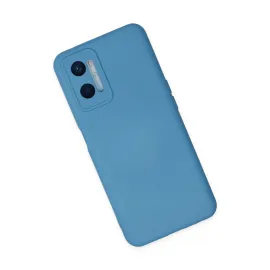 Newface Oppo A96 Kılıf Nano Içi Kadife Silikon - Mavi