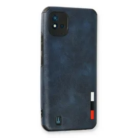 Newface Realme C11 2021 Kılıf Loop Deri Silikon - Lacivert