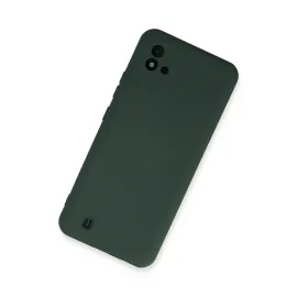 Newface Realme C11 2021 Kılıf Nano Içi Kadife Silikon - Koyu Yeşil