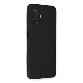 Newface Realme C35 Kılıf Nano Içi Kadife Silikon - Siyah