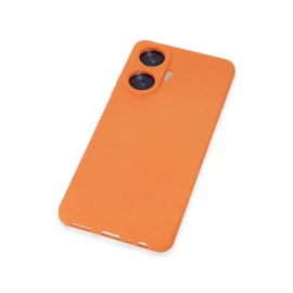Newface Realme C55 Kılıf Nano Içi Kadife Silikon - Turuncu